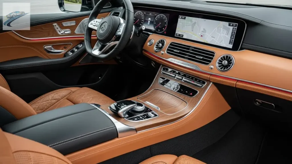 Audi e-tron vs Lexus RX Hybrid no trânsito de São Paulo 6 Interior de SUV premium com bancos e multimídia em destaque.