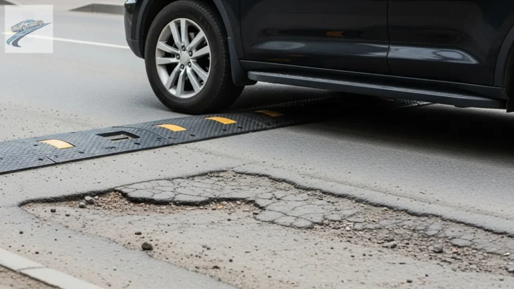 Omoda-Jaecoo e a nova onda dos eletrificados 7 SUV eletrificado enfrentando lombada e asfalto irregular na cidade.